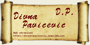Divna Pavičević vizit kartica
